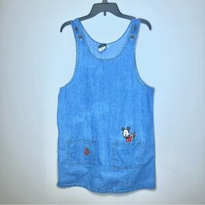 Disney Unlimited Vintage Mickey Mouse Denim Jumper Dress